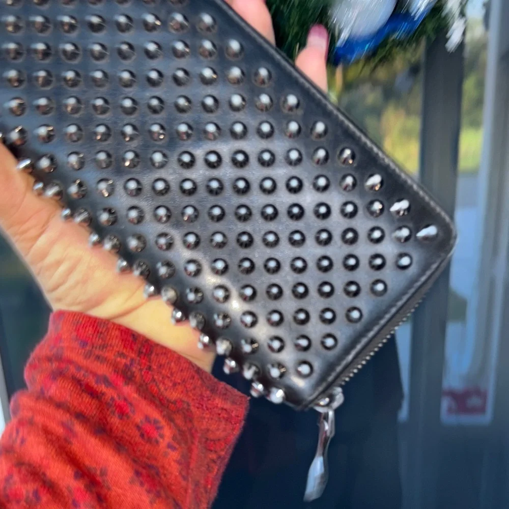 Christian Louboutin Studded Black Wallet